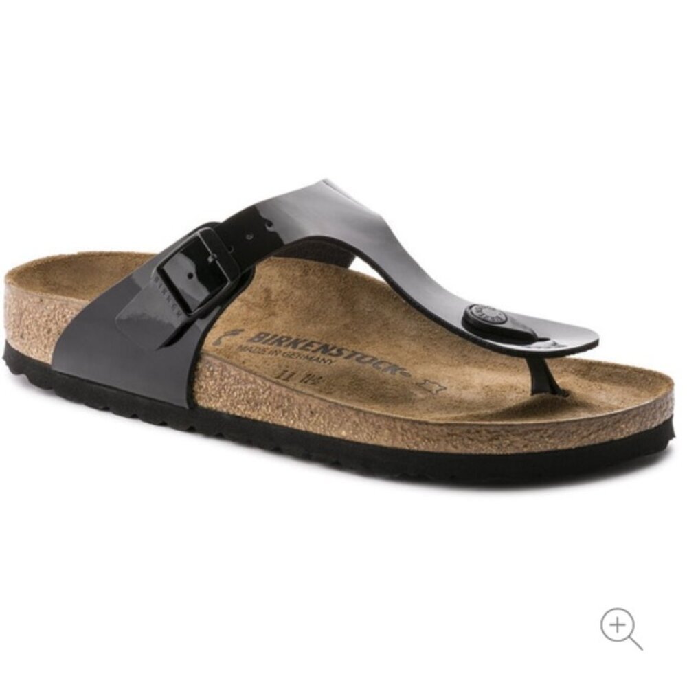 BIRKENSTOCK GIZEH Thong Vegan Patent Leather Sandals Slides Shoe Flats Minimal 8